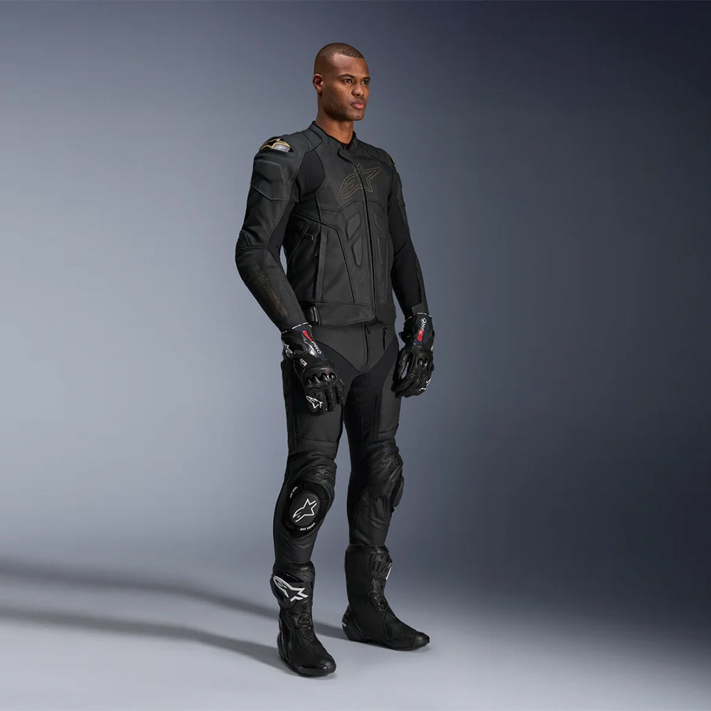 Pantalón de piel Alpinestars Missile V3 Negro / Negro