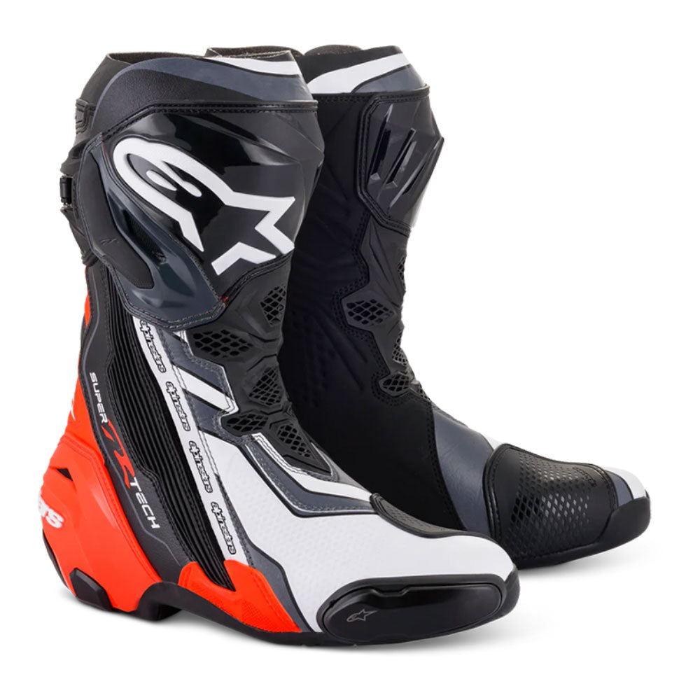 Botas Supertech R Negro Rojo Fluo Blanco Gris