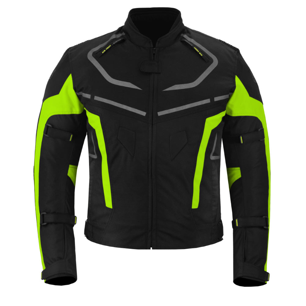 CHAQUETA DE MOTO TEXTILE MZONE VALECO NEGRO / FLOU Imagen principal del producto