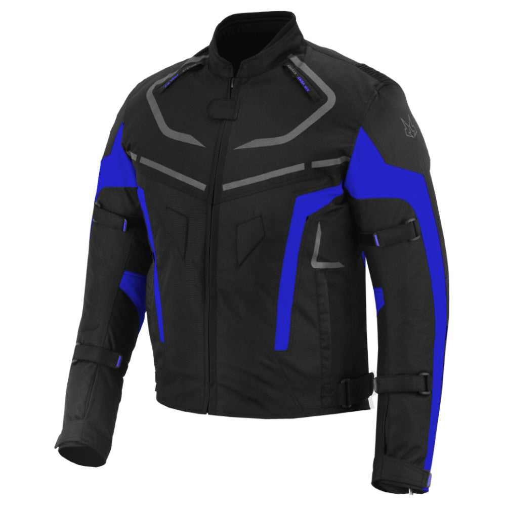 CHAQUETA DE MOTO TEXTILE MZONE VALECO NEGRO / AZUL Imagen secundaria del producto