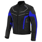 CHAQUETA DE MOTO TEXTILE MZONE VALECO NEGRO / AZUL