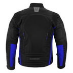 CHAQUETA DE MOTO TEXTILE MZONE VALECO NEGRO / AZUL