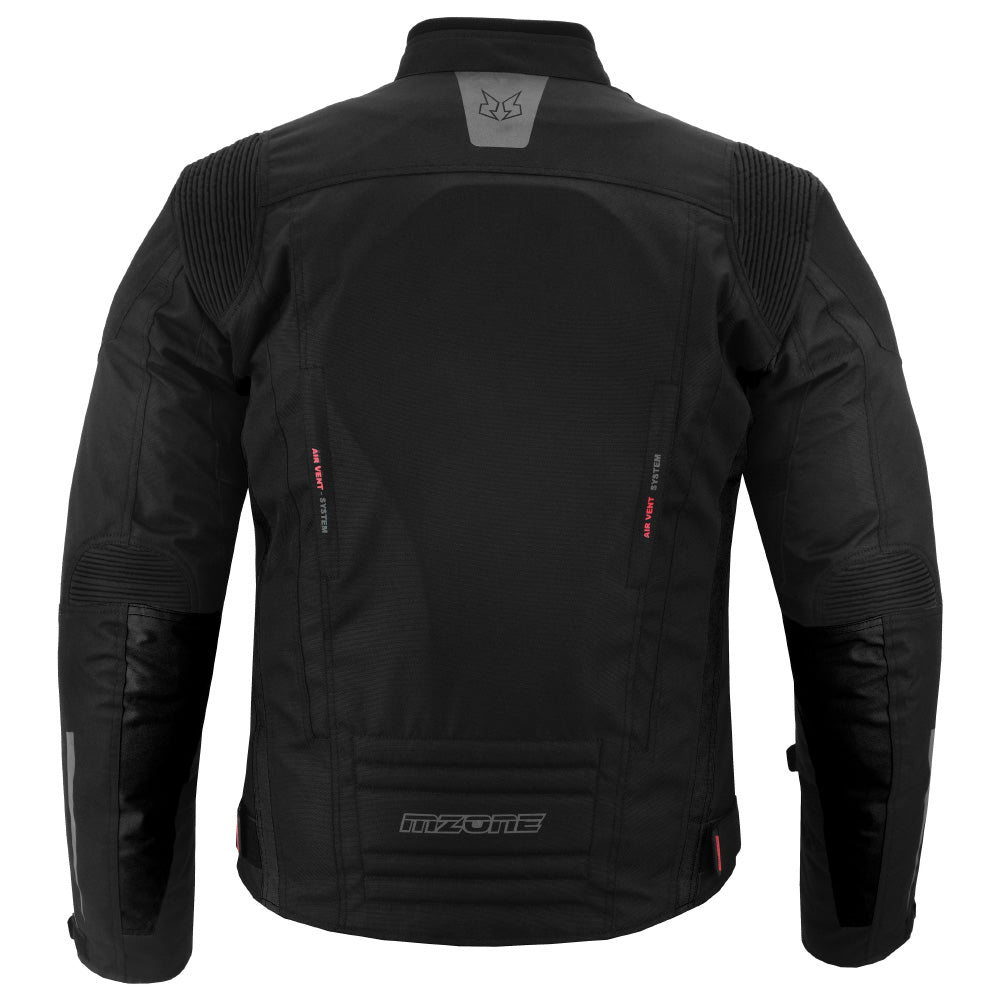 CHAQUETA DE MOTO TEXTILE MZONE VALECO NEGRO