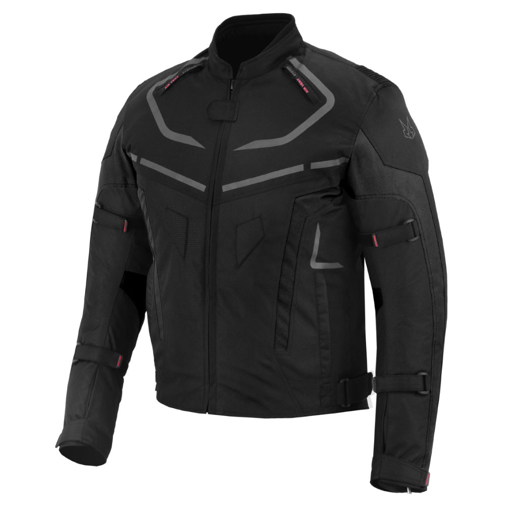 CHAQUETA DE MOTO TEXTILE MZONE VALECO NEGRO