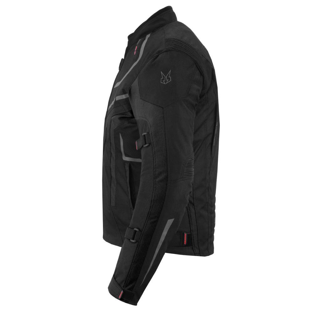 CHAQUETA DE MOTO TEXTILE MZONE VALECO NEGRO