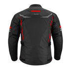 CHAQUETA DE MOTO TEXTILE MZONE NEKMA NEGRO / ROJO