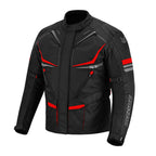 CHAQUETA DE MOTO TEXTILE MZONE NEKMA NEGRO / ROJO
