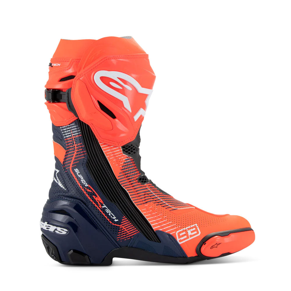 Botas Supertech R Vented MM93 Replica Rojo Fluo Azul Oscuro Negro