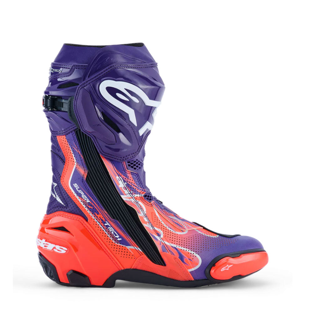 Botas Supertech R Edición Limitada Flyte Ventiladas Morado Rojo Negro.