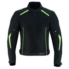CHAQUETA DE MOTO TEXTILE MZONE ASHTON NEGRO / FlOU SUMMER