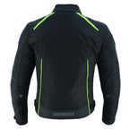 CHAQUETA DE MOTO TEXTILE MZONE ASHTON NEGRO / FlOU SUMMER