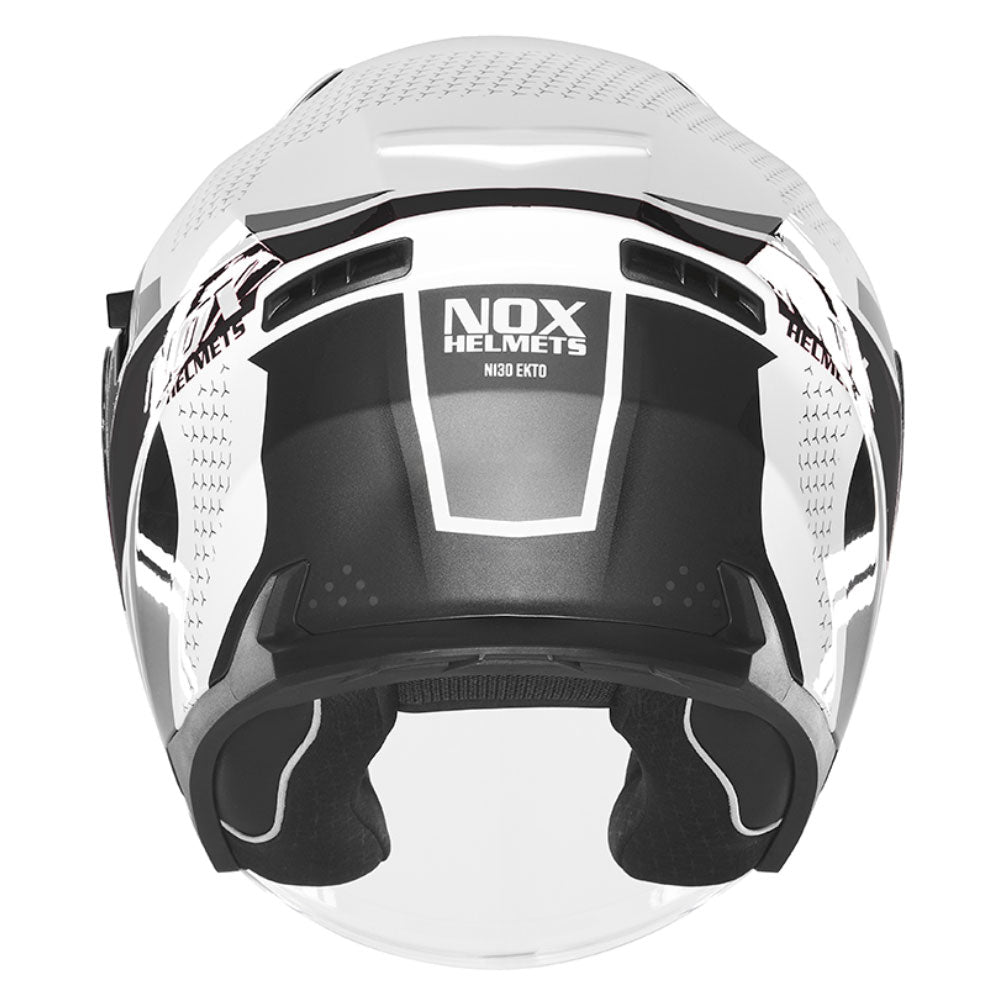 Casco Jet NOX N130 Ekto, Blanco/Negro Imagen secundaria del producto